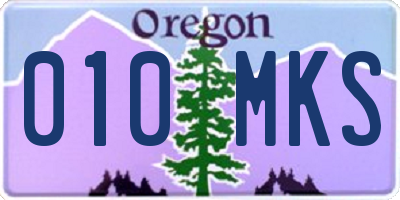OR license plate 010MKS