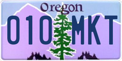 OR license plate 010MKT