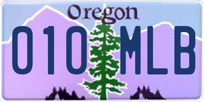 OR license plate 010MLB