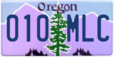 OR license plate 010MLC
