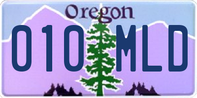 OR license plate 010MLD