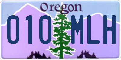 OR license plate 010MLH