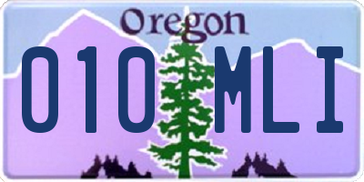 OR license plate 010MLI