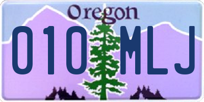 OR license plate 010MLJ