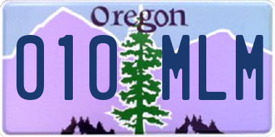 OR license plate 010MLM