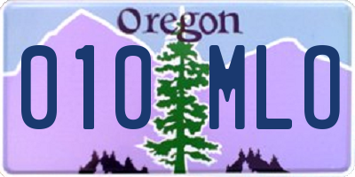 OR license plate 010MLO