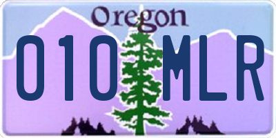 OR license plate 010MLR