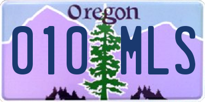 OR license plate 010MLS