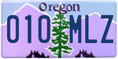 OR license plate 010MLZ