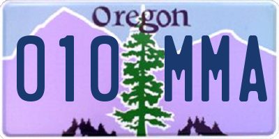 OR license plate 010MMA