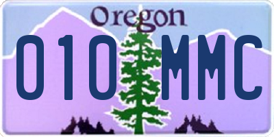 OR license plate 010MMC