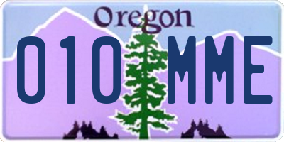 OR license plate 010MME