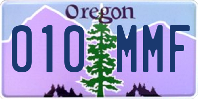 OR license plate 010MMF