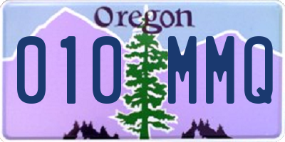 OR license plate 010MMQ