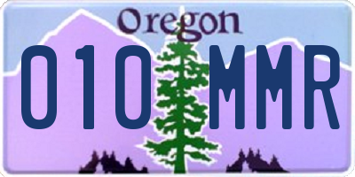 OR license plate 010MMR