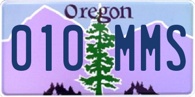 OR license plate 010MMS