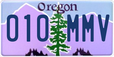 OR license plate 010MMV