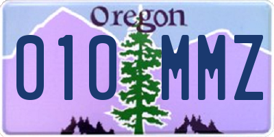 OR license plate 010MMZ