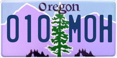 OR license plate 010MOH