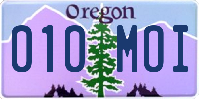 OR license plate 010MOI