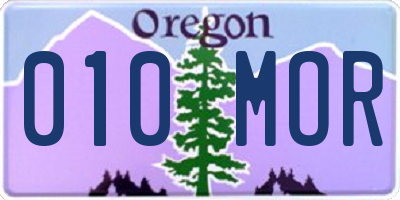 OR license plate 010MOR