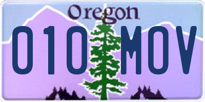 OR license plate 010MOV