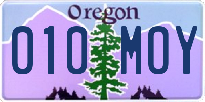 OR license plate 010MOY