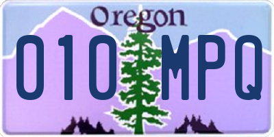 OR license plate 010MPQ