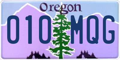 OR license plate 010MQG