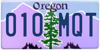 OR license plate 010MQT