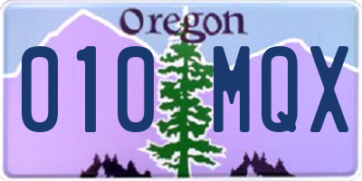 OR license plate 010MQX