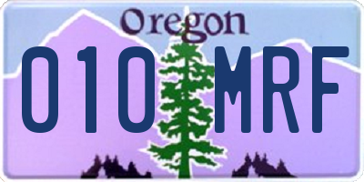 OR license plate 010MRF