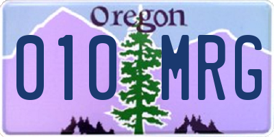 OR license plate 010MRG