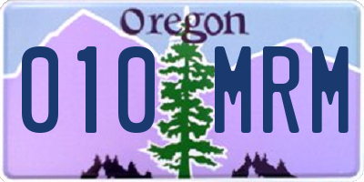 OR license plate 010MRM