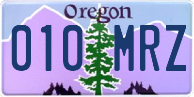 OR license plate 010MRZ