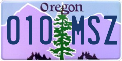 OR license plate 010MSZ