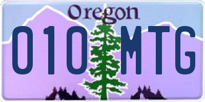 OR license plate 010MTG