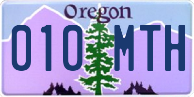 OR license plate 010MTH