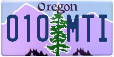 OR license plate 010MTI