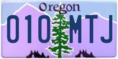 OR license plate 010MTJ