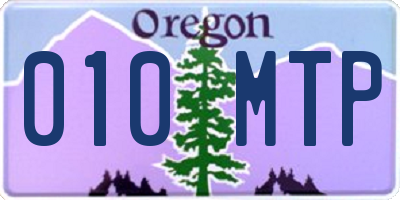 OR license plate 010MTP