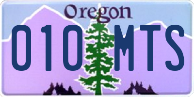 OR license plate 010MTS