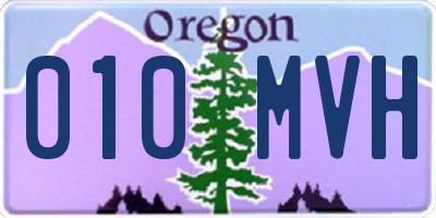 OR license plate 010MVH
