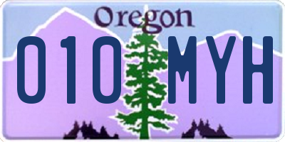 OR license plate 010MYH
