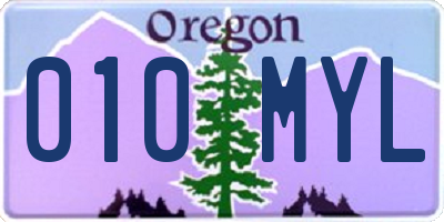 OR license plate 010MYL