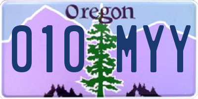 OR license plate 010MYY