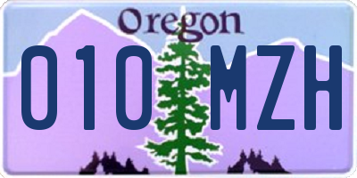 OR license plate 010MZH