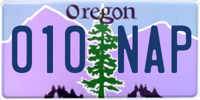 OR license plate 010NAP