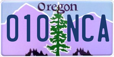 OR license plate 010NCA