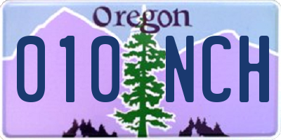OR license plate 010NCH